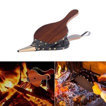 차콜스타터 침니스타터 숯점화통 숯착화기 숯불점화기 불멍 handheld wooden bellow 벽난로 air blower fire starter kit for outdoor, l