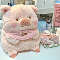 LuLu 돼지 욕심 많은 새끼 인형 봉제 인형 귀여운 Lulu 잠자는 베개 Lulu 돼지 소녀를위한 선물 대형, 루루 돼지 45cm【1kg】