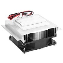 DC 12V 6A 열전 펠티어 72W 열전냉각기 반도체 냉동 칩 라디에이터 냉각 유닛 냉각 장치 싱글팬 DIY 키트 전도 모듈 소형냉각기 쉽게 조립, 단일상품개