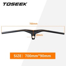 퀼스템 싯클램프 전기자전거개조 자전거크랭크커버 TOSEEK Mtb 핸들 바 및 줄기 28.6mm-17Degree 탄소 통합 산악 자전거 660 ~ 800*70/80/90/100m, 11 Black 700-90mm, 11 Black 700-90mm