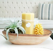 오브제 밀랍 집들이 소품 캔들 선물세트(세로그라피카 밀랍캔들 솔방울 나무보울 포함)