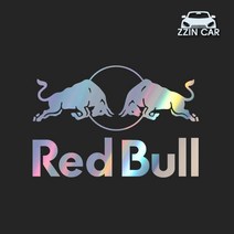 찐카 RedBull 로고 캠핑 데칼스티커 ZCCP-16 /캠핑스티커 /캠퍼스티커, 화이트, 소형