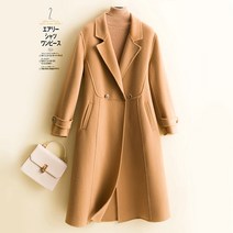 모직 코트 하프 울 코트녀