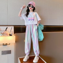 체크블룸 여아 하트 티셔츠 바지 상하복세트