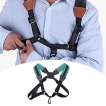 전문 색소폰 스트랩 후크 포함 조절식 숄더 색소폰 스트랩 숄더 하네스 색소폰 액세서리용 알토, Green Medium