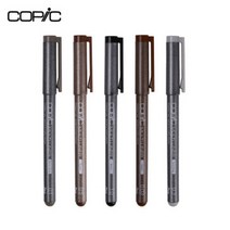 미술용품 수채화 붓 일본 방수 펜이 멋있다 바늘 Copic하다 블랙 그레이 브라운 웜 그레이 컬러가 붓으로 그림 붓. 꺾자, 27 블랙[0.5]