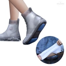 milovhi 미끄럼방지 비올때 신발 방수커버 운동화 방수커버 미용실 신발커버, 블랙