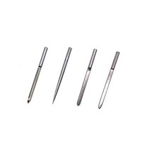 가죽 공예 흑단 핸들 바느질 도구 라운드 헥사곤 송곳 치즐 헤드 변경 diy, 협력사, 4pcs 끌 머리