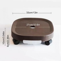 24cm/27cm 플랜트 캐디 바퀴 4 개 및 배수 트레이 정원 롤링 플랜터 트롤리 플랜트 스탠드 트레이 적재 용량 50KG/60KG, 08 27cm Load 60KG