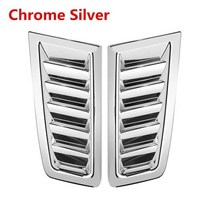 본넷 에어덕트 바디킷 에어댐 전차종 차튜닝 자동차 부품 1 쌍 범용 앞 보닛 벤트 후드 for ford for focus mk2 for benz for audi for bmw, 크롬 실버