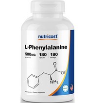 뉴트리코스트 L-페닐알라닌 500mg 캡슐 180캡슐 1서빙 500mg 180회분 L-Phenylalanine Capsules [180 CAPS], 1병
