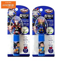 다산메디칼 헬로카봇 립케어 딸기향 3.8g 어린이 립밤, 2개