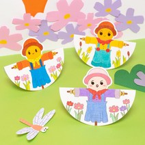 민화샵 허수아비 오뚝이 가을만들기 집콕놀이키트 만들기세트, 허수아비오뚜기-곡식