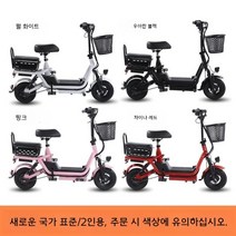 접이식 전기자전거 등하원 미니 2인용 3인용 삼륜 부릉이 배달용스쿠터 전기차, 48V, 12.15A리튬배터리로60km2인승주행