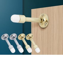 실버/골드 고무 일자형 도어스토퍼 택1 2p 벽파손방지 찍힘방지 원룸텔, 1개, A9 일자스토퍼 90실버 2P