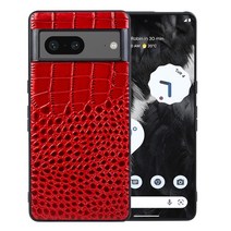 레트로케이스 Google Pixel 7 7Pro 6A 5 용 리얼 프리미엄 정품 가죽 휴대폰 케이스 하우징 뒷면 커버, 07 For Google Pixel 5, 02 Red