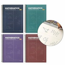 센터 수학연습장 4종 스프링 무지 노트 공책 문제풀이, 단품, 단품