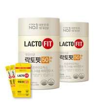 종근당건강 유산균 락토핏 50대+ 60포 2통 칼슘 마그네슘 비타민 D K + 락토핏골드 30포