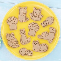 림스DIY 쿠키커터 쿠키틀, 쿠키커터 쿠키틀 010 고양이 8종세트