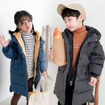 미소파파 아동 남녀공용 겨울 레이어드 롱 패딩 점퍼 이중 잠바 파카