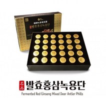 대한홍삼 발효 홍삼 녹용단 4g X 30 환 녹용 추출액 6년근 진통 원료 배합 사슴 뿔 쑥 뽕나무잎 오가피 귤피 당귀 작약 사양벌꿀 꿀 건강 씹어서 먹는법 보관법 섭취 좋은점, 1개