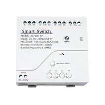 4CH Zigbee Smart Light Switch Module AC 85-250V RF433 Receive 0A Relays Work With Alexa Assistant Tu, White