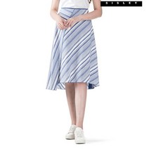 시슬리 사선 스트라이프 스커트SASK51831 BL