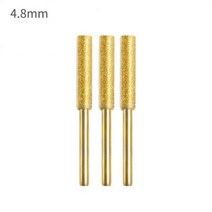 스틸엔진톱 충전 전기톱 다이아몬드 체인톱 샤프너 8 개 4/4.8/5.5mm Dremel Poulan 가솔린/전기 체인용, [02] 3Pcs Gold-4.8mm
