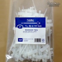 CableMate 네임타이 3.6x200mm(100개)/UNK-200M/화이트/마크 타이/각종 케이블 정리/케이블 타이/복잡한 선을 간, 1세트, 200mm