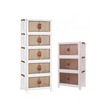 엠디스토어 360회전 다용도 접이식 리빙박스 적층형 폴딩 수납장 이동식 정리함 XL 65cm, 2단, 1세트