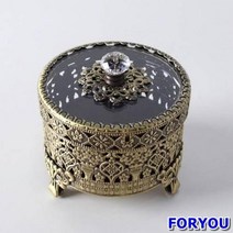 ForU85 퀸즈골드 엔틱 보석함 소 생일선물 액세서리 소품집들이 엔틱소품 인테리어 소품