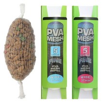 5m20m 용해성 pva 메쉬 리필 잉어 낚시 피더 낚시 미끼 리필 장비 후크 미끼 랩 가방 25mm 37mm 44mm pva 가방, 44mmx20m