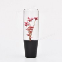 기어봉교체 플랫 헤드 리얼 플라워 크리스탈 버블 자동차 기어 스틱 시프트 노브 시프터 레버 15cm277703, 01 15cm pink