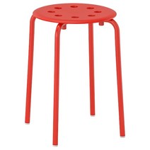 이케아 MARIUS 마리우스 스툴 블랙 45 cm 001.623.80, 레드