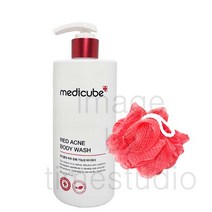 메디큐브 레드 아크네 바디워시 400g + 샤워볼 세트, 바디워시 + 샤워볼세트
