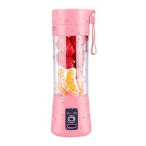 미니블렌더 텀블러믹서기 미니쥬서기 스무디믹서기 휴대용 USB 믹서 전기 머신 스무디 블렌더 미니 푸드, 04 분홍색