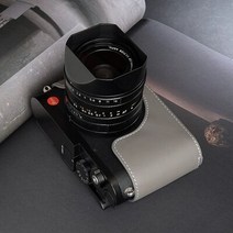 FITRADE 핸드워크 사진 카메라 정품 가죽 소가죽 가방 바디 박스 케이스 Leica Q3 Q-3 보호 슬리, 02 GRAY