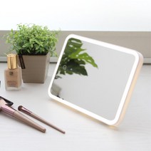 메이크업 톤보정 화장대 LED 조명 보조 거울 책상거울, 블랙