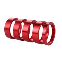 자전거 체인링 크랭크 45 핸들 바 헤드셋 와셔 알루미늄 합금 산악 도로 앞 포크 스페이서 개스킷 링 사이클링 부품 10, 5pcs 레드