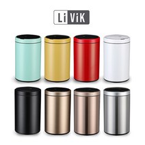 리비크 프리미엄 트리플 자동센서 휴지통 LV-S12, 화이트, 1개