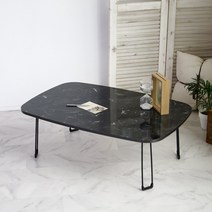 LPM 오브제 하모니 심플 접이식테이블 900 x 600 mm, 오리엔탈블랙
