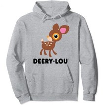 산리오 후드티 Deery-Lou 캐릭터 앞면과 뒷면 풀오버 후디 130573