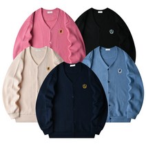 핫코드 남성용 국내생산 월계자수 가디건 5컬러 ADS323