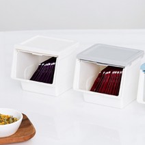 사무실 티백보관함 커피보관함 홀더 수납함 탕비실 회사, 아이보리, 색상