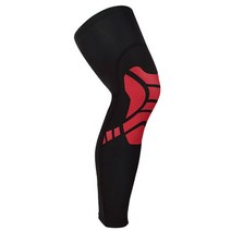 무릎 팔꿈치 보호대 스포츠 실리콘 미끄럼 방지 긴 무릎 브레이스 1 개 통기성 여름 패드 보호대 농구 다, 02 빨간_02 L