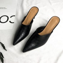 코지23 여자 도도시크 뱀피무드 스틸레토 7cm 뮬 하이힐