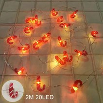 꾸미고 산타 클로스 화환 눈사람 엘크 스트링 라이트 크리스마스 트리 장식 가정 장식품 Navidad 선물 노엘 2023 새해 2024 No.68995, 7 Crutch Garland