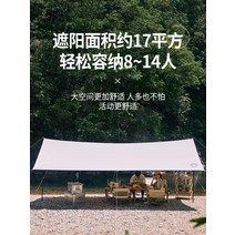 타프쉘 헥사 어반포레스트 남극 캐노피 텐트 야외 캠핑 휴대용 피크닉 스퀘어 선 스크린 비치 실버 코팅 천막, [27] 17㎡ 은도금 캐노피 [6인용 캠핑 에그롤 테, [01] 0x0m