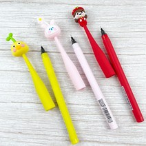 [모비딕컴퍼니] 필기구 사무용펜 라이트볼펜 특이한볼펜 수성볼펜 어린이학용품 phiao, 잇★ 흔들흔들 뚜껑 볼펜 3종 가성비볼펜 부드러운볼펜, 잇★ 3.레드