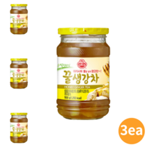 국내산 꿀생강차 500g 3개 국산 생강음료 ginger tea 생강절임차 감기에좋은차 겨울 한겨울 아카시아꿀 사무실차 액상차 간편 생강즙 생강진액 찐생강 생강농축액 생강엑기스